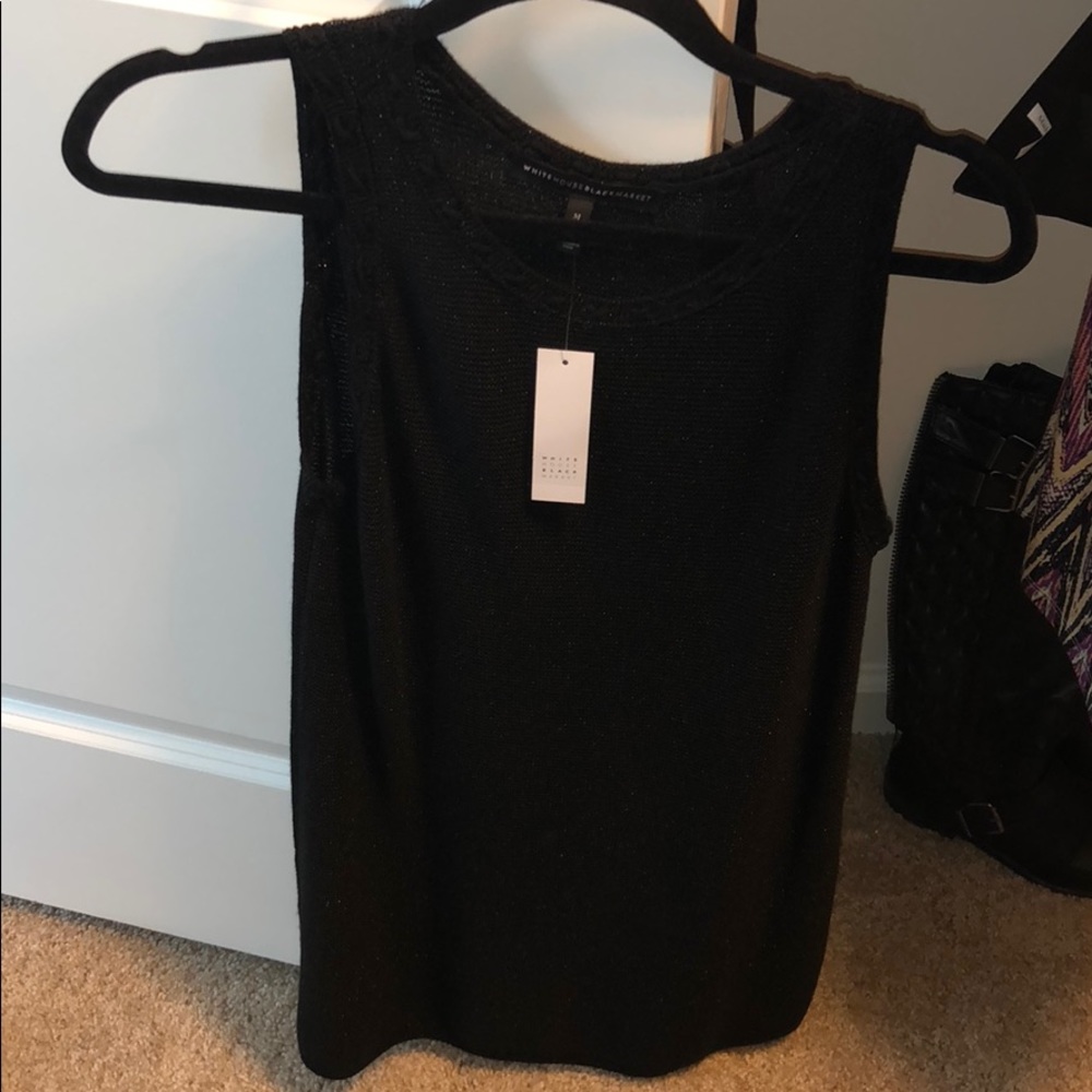 White House  Black shimmer Sweater Tank